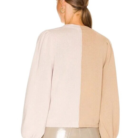 Cami NYC Maya Cardigan Colorblock V-Neck Button-Up Sweater - Picture 3 of 12